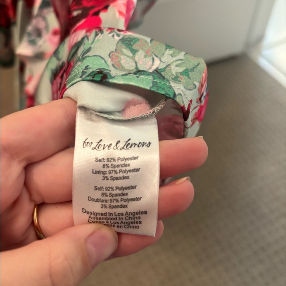 For Love & Lemons Robin Mini Dress in Mint - Picture 7 of 7